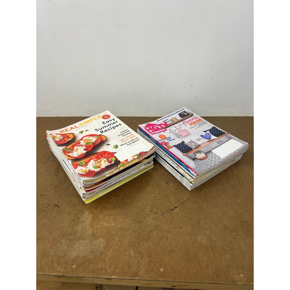 Magazine Lot 2019-2024 Real Simple HGTV Food Network Better Homes Martha Stewart